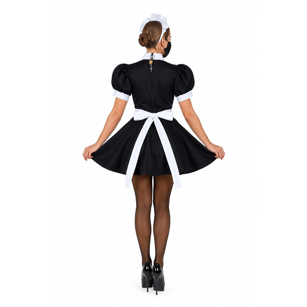 black cotton dress G2277