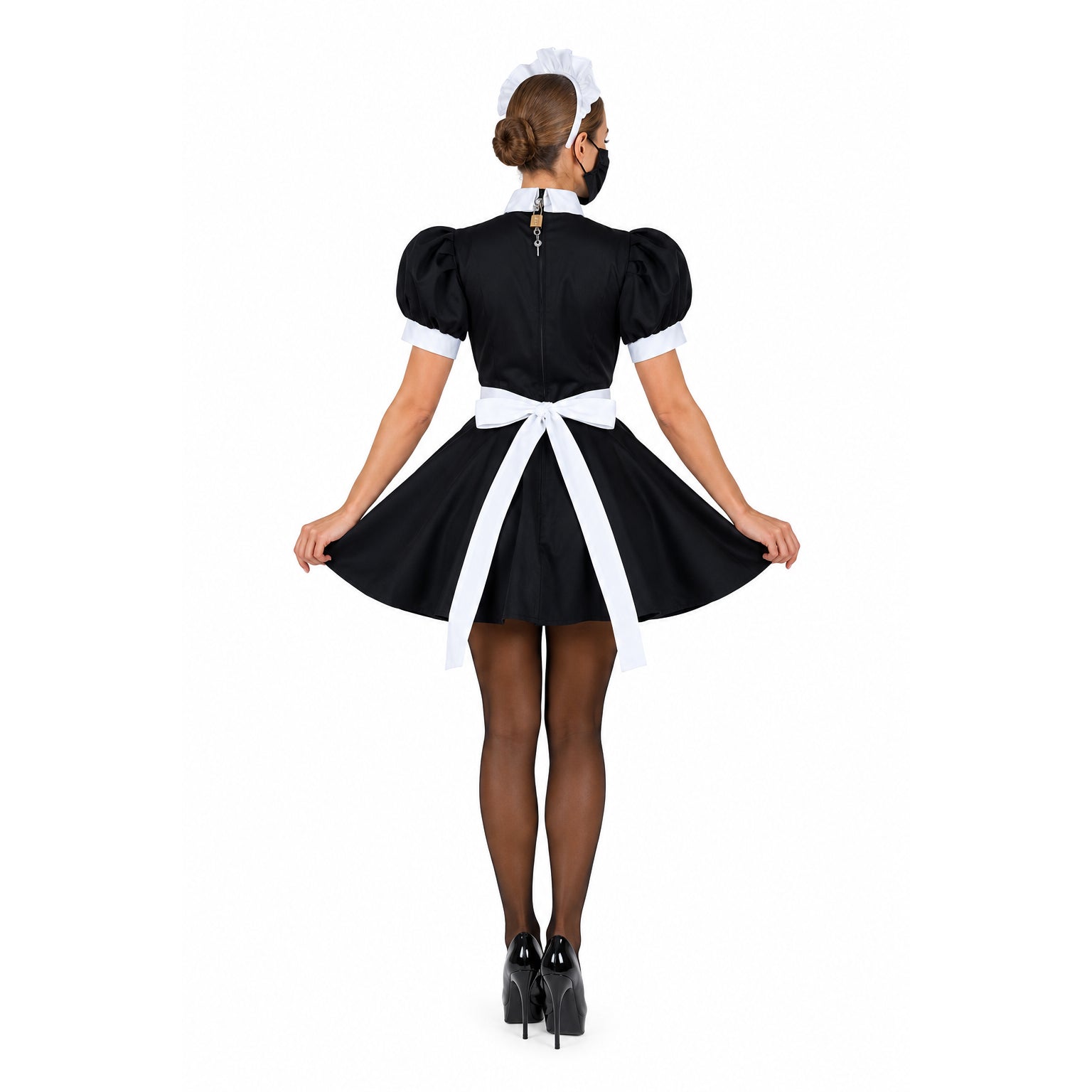 black cotton dress G2277