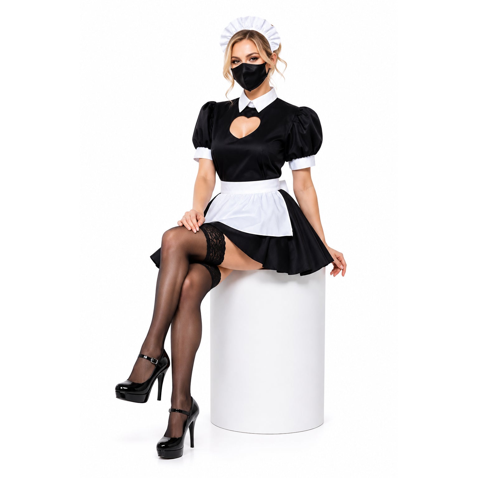 black cotton dress G2278