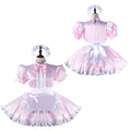 pink satin dress G2279