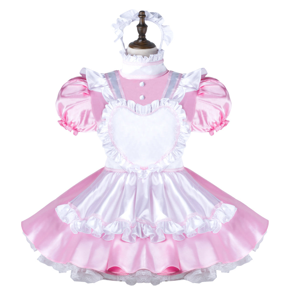 pink satin dress G2280