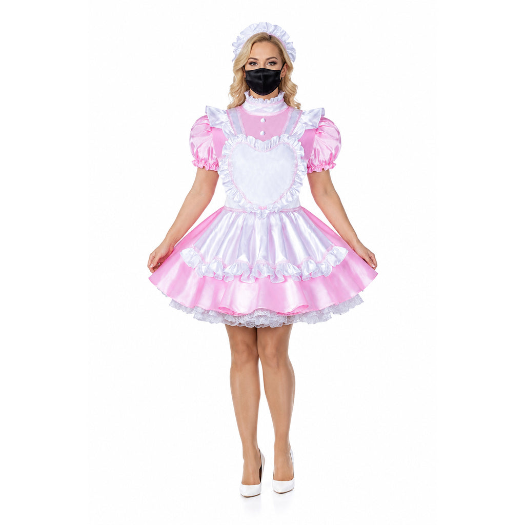 pink satin dress G2280