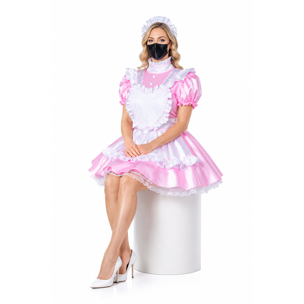 pink satin dress G2280