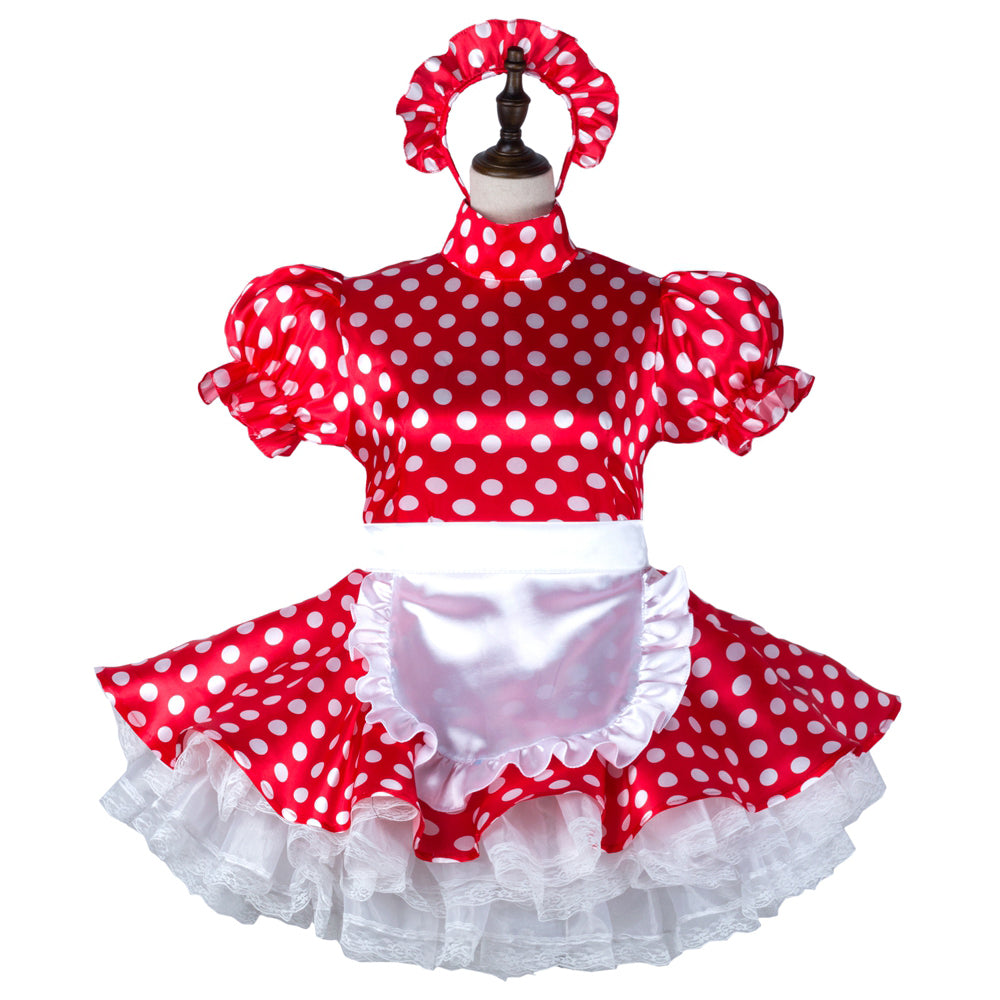 red satin dress G2281