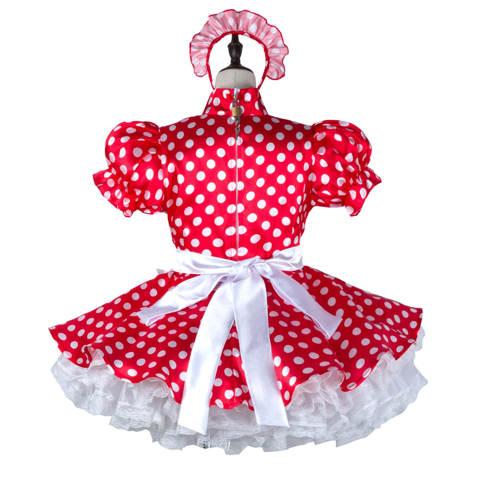 red satin dress G2281