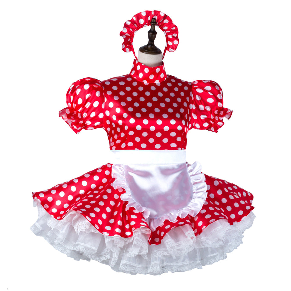 red satin dress G2281