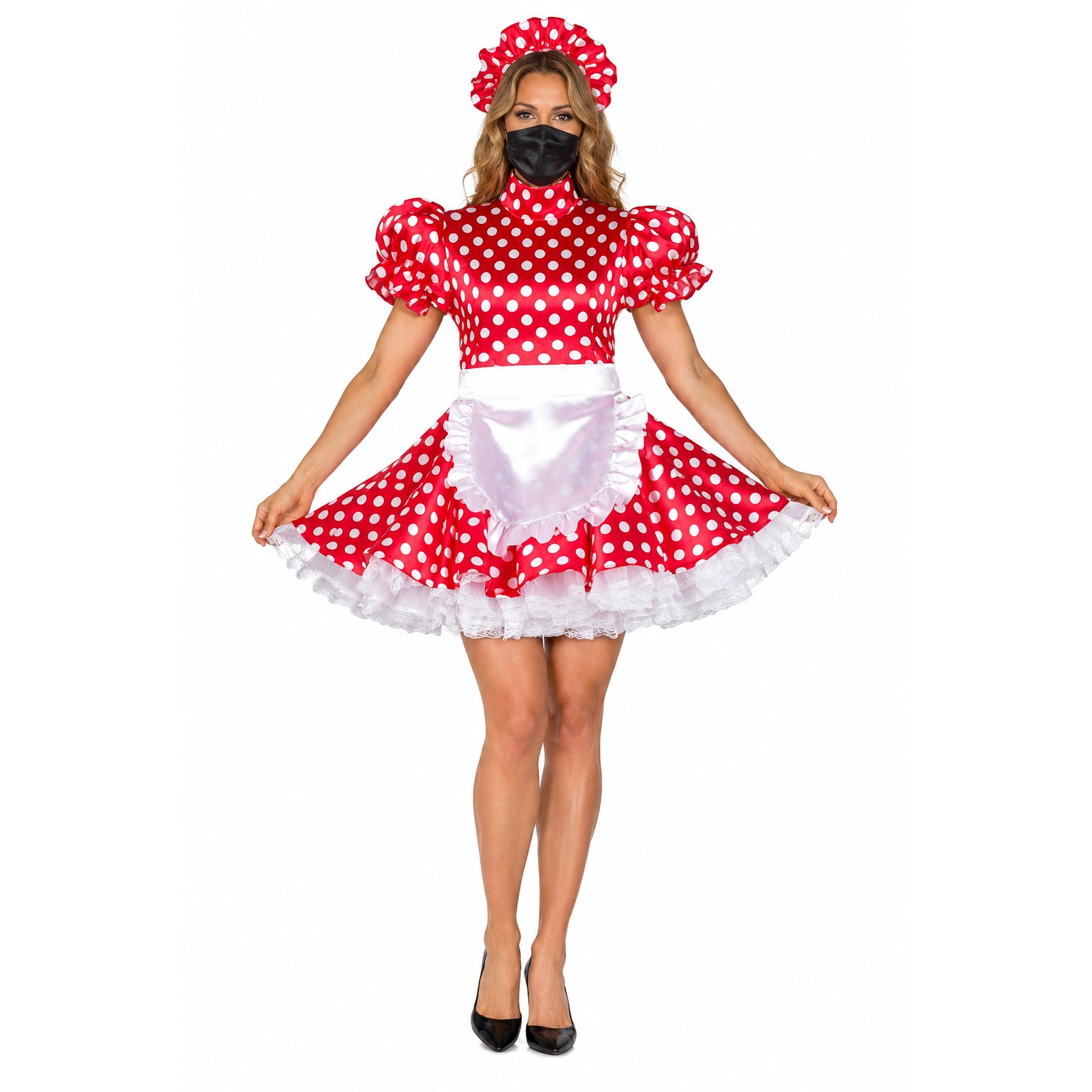 red satin dress G2281