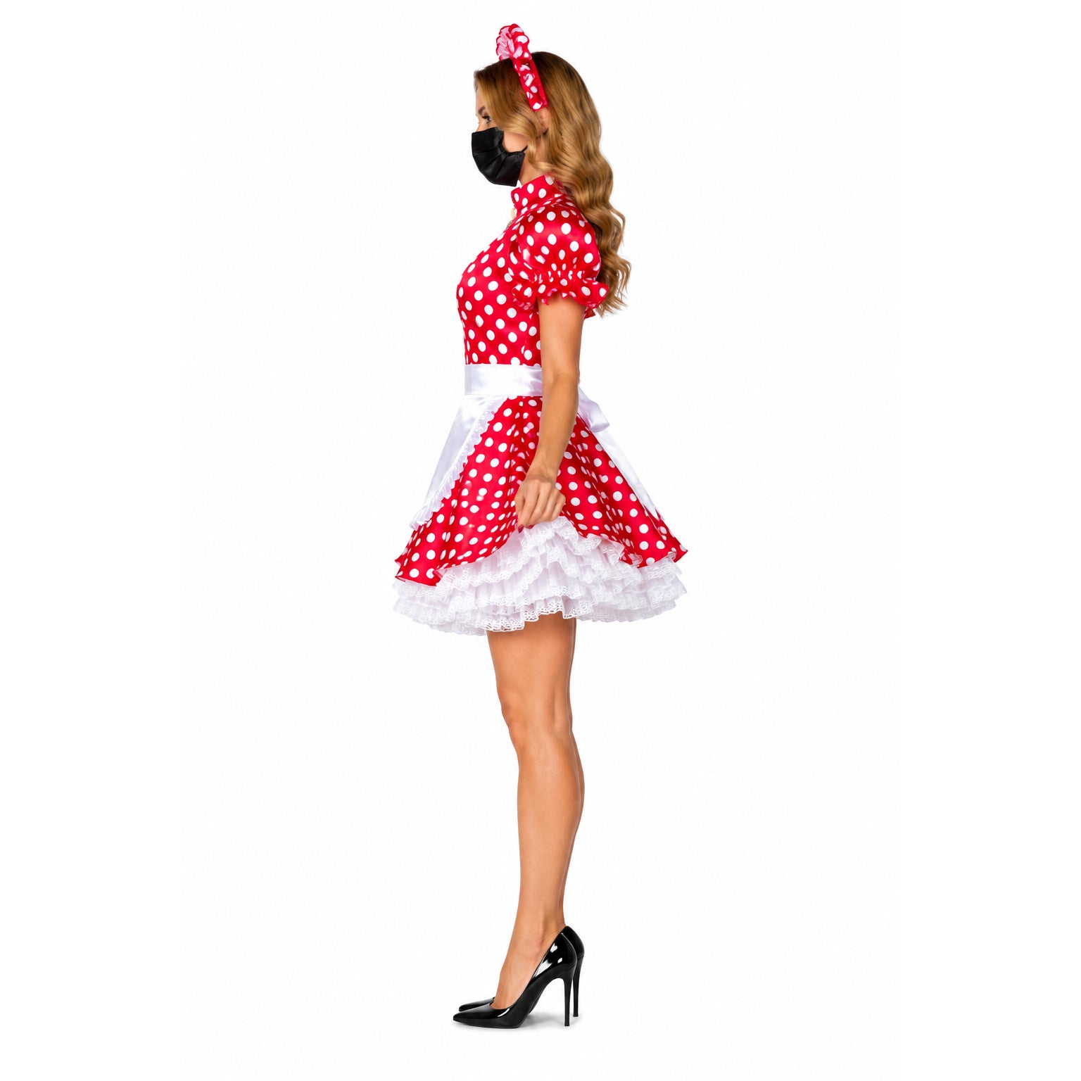 red satin dress G2281
