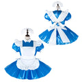 blue thin pvc dress G2286