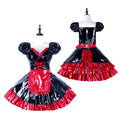 black thin pvc dress G2287