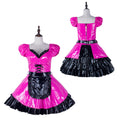 hot pink thin pvc dress G2288
