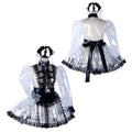 white clear pvc dress G2295