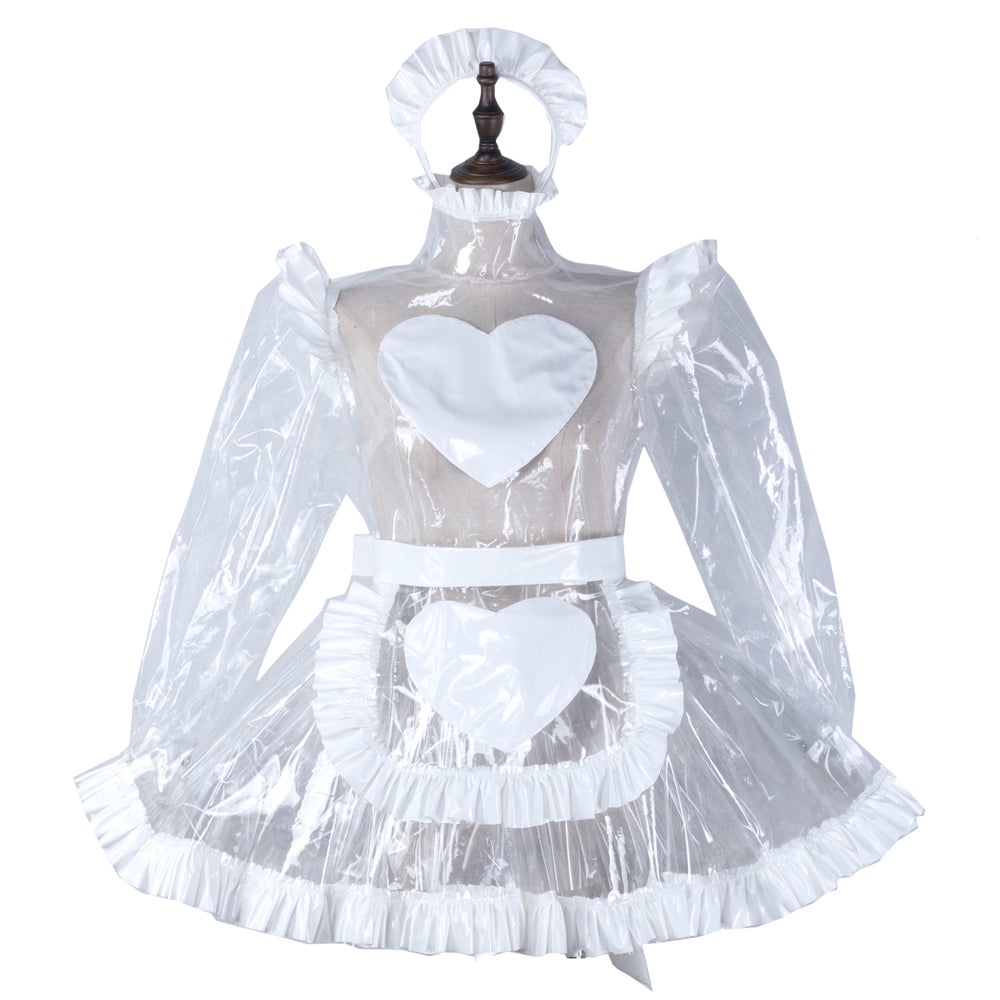 white clear pvc dress G2298