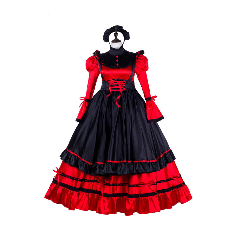 red satin dress G2301
