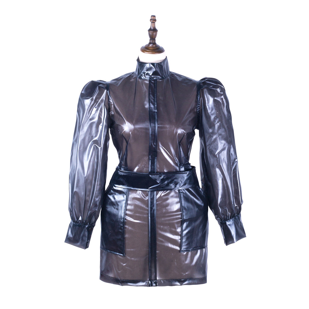 black clear pvc dress G2302