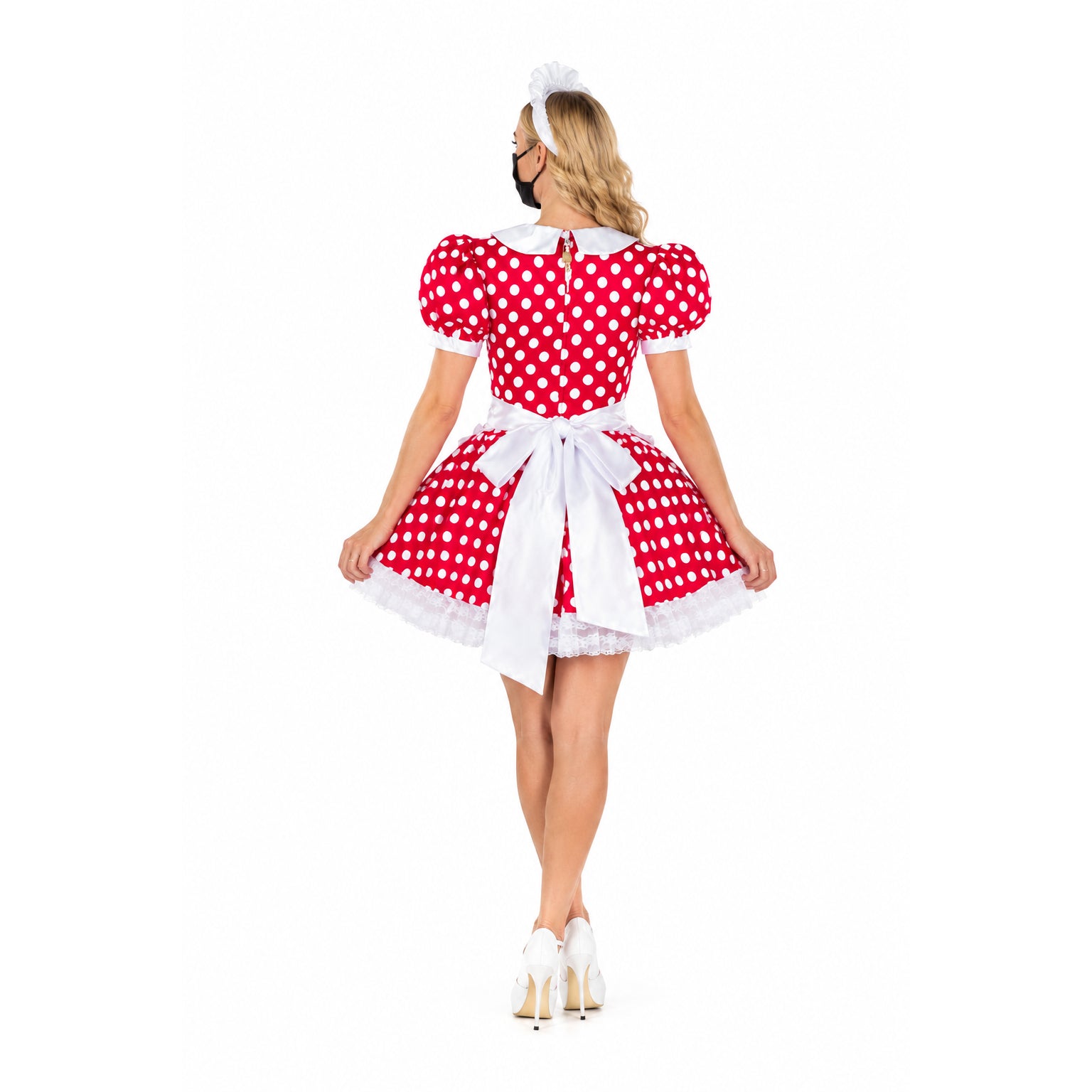 red satin dress G2306