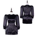 black satin dress G2308