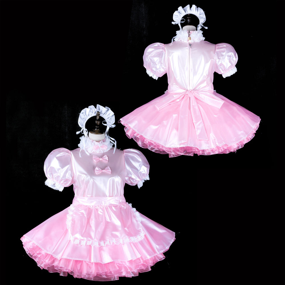 pink clear pvc dress G2316