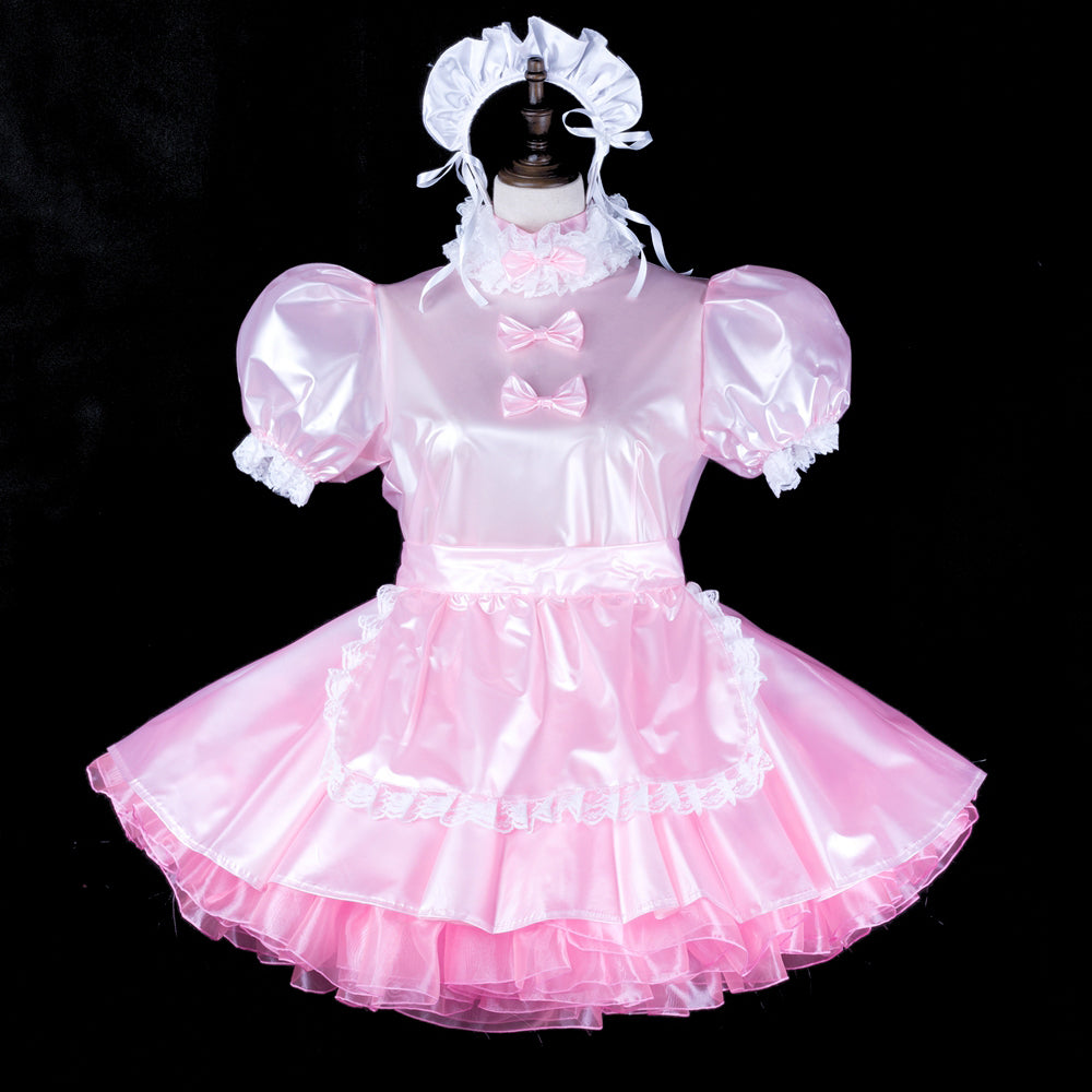 pink clear pvc dress G2316