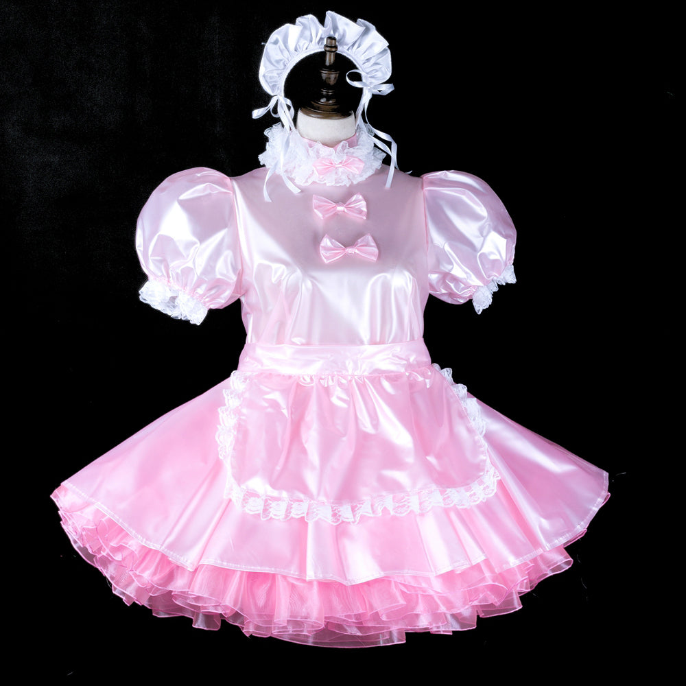 pink clear pvc dress G2316