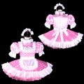pink satin dress G2319
