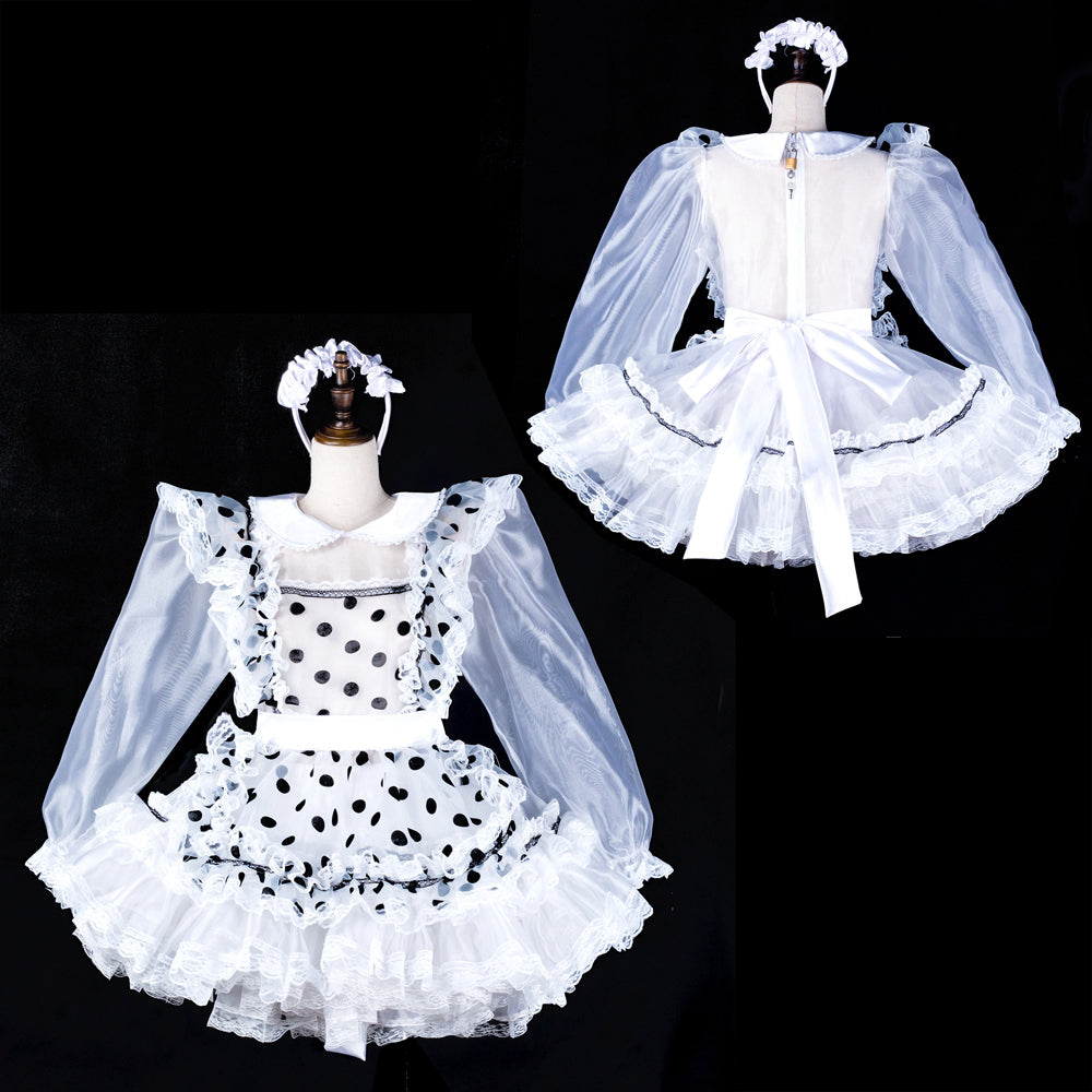 white organza dress G2324
