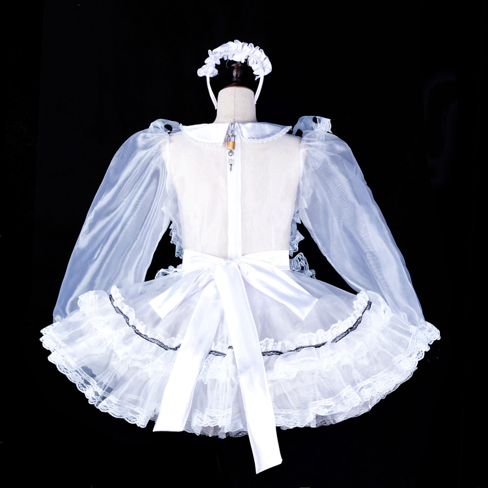 white organza dress G2324