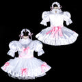 white satin dress G2325