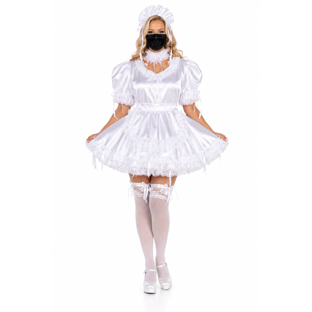 white satin dress G2326