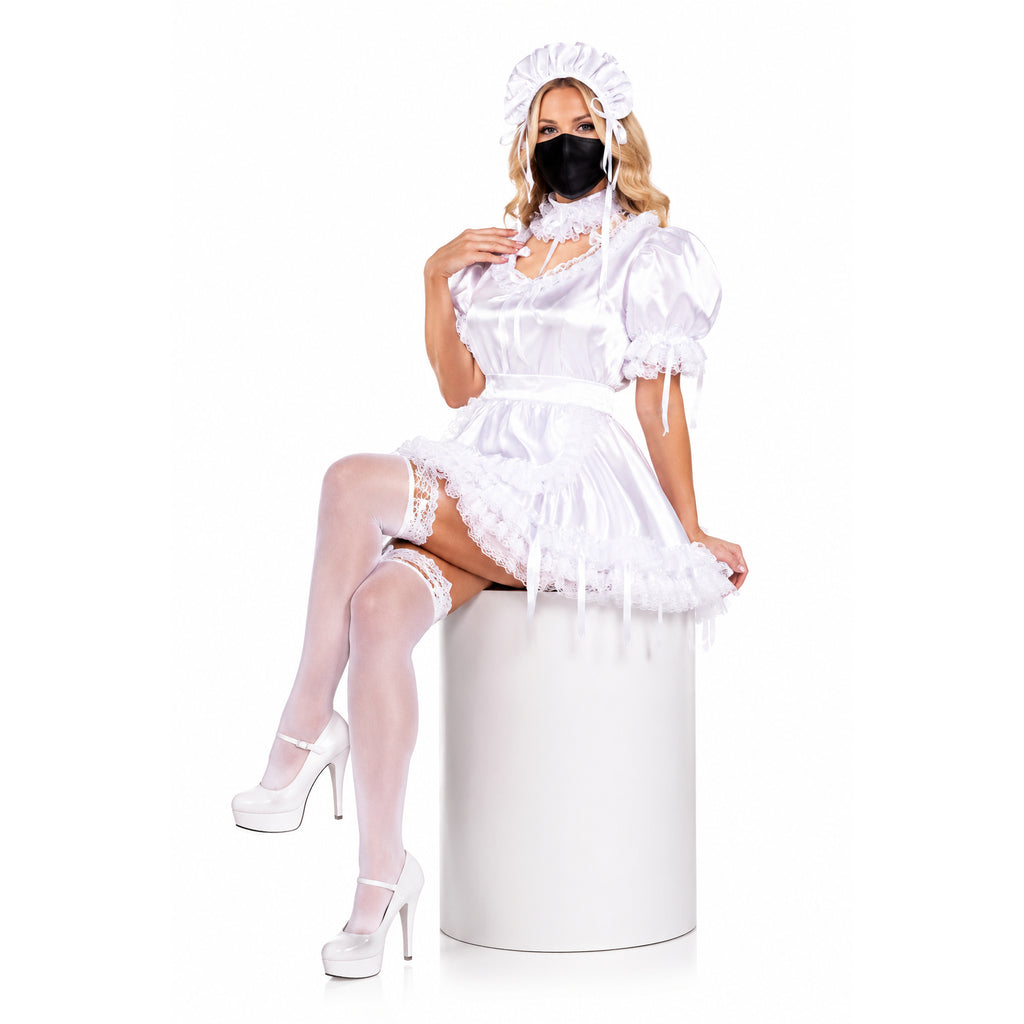 white satin dress G2326