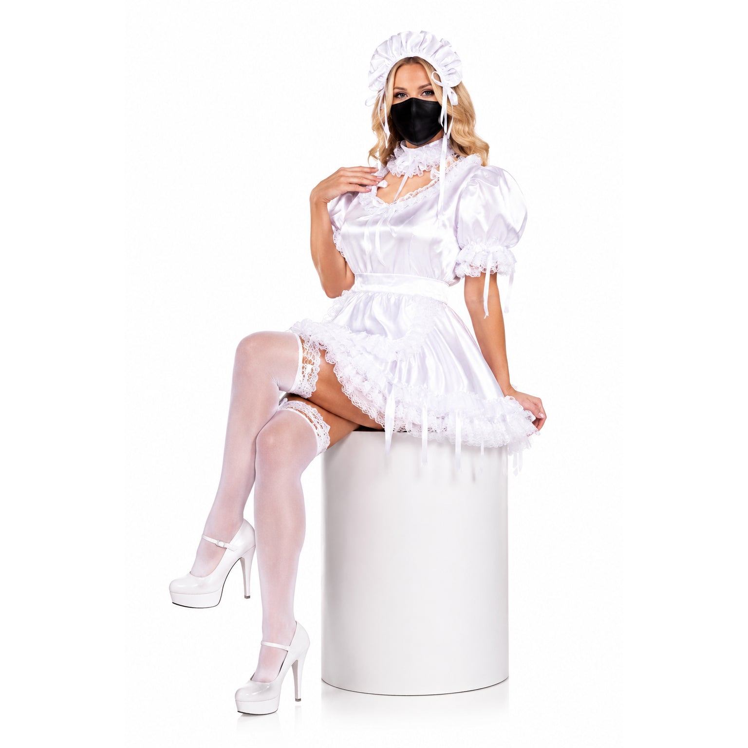 white satin dress G2326