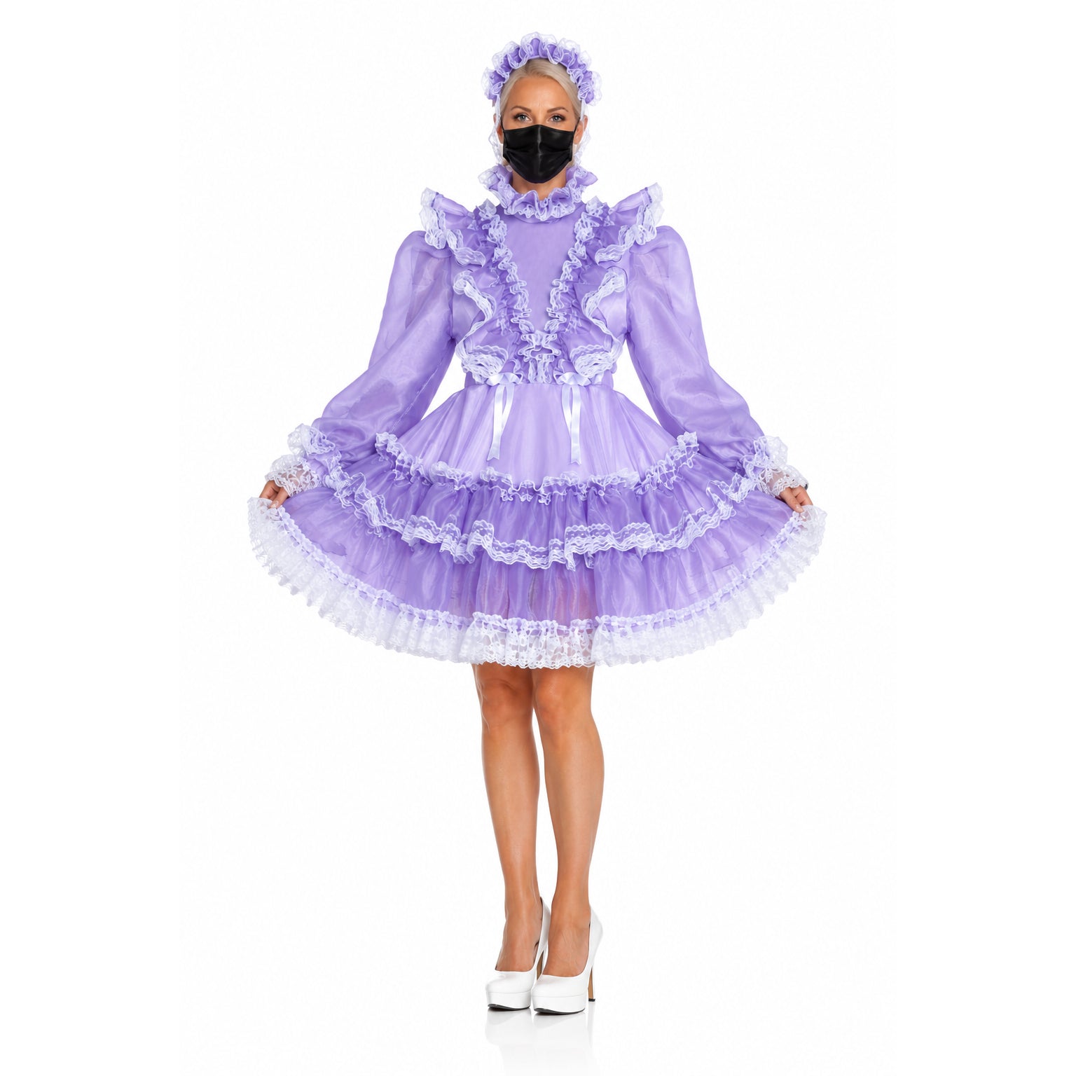 Lilac organza dress G2331
