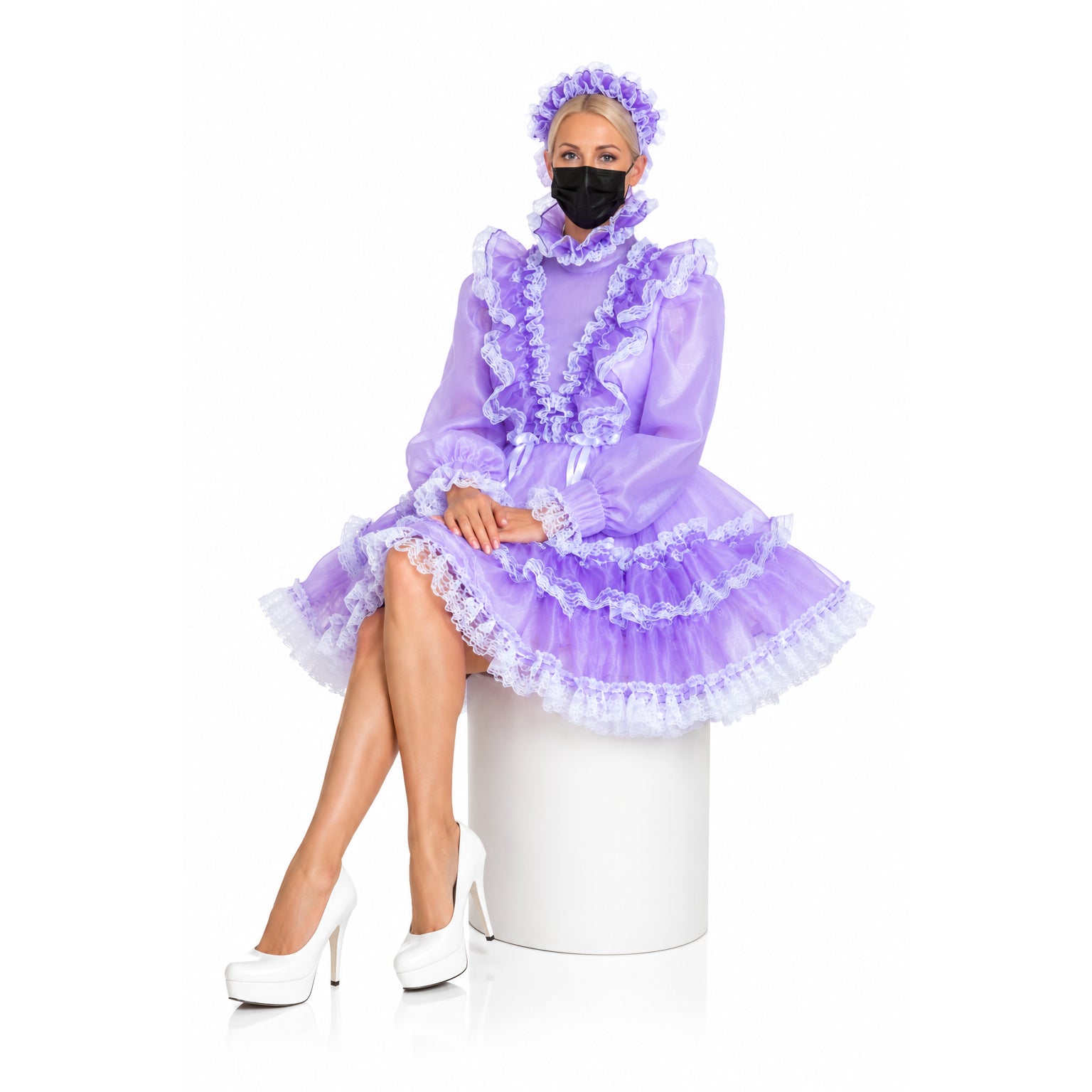 Lilac organza dress G2331