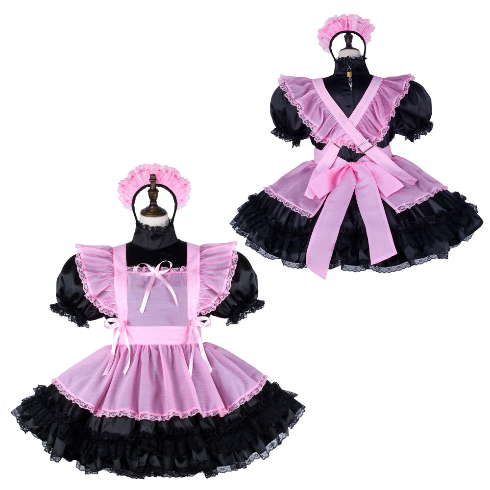 black satin dress G2332