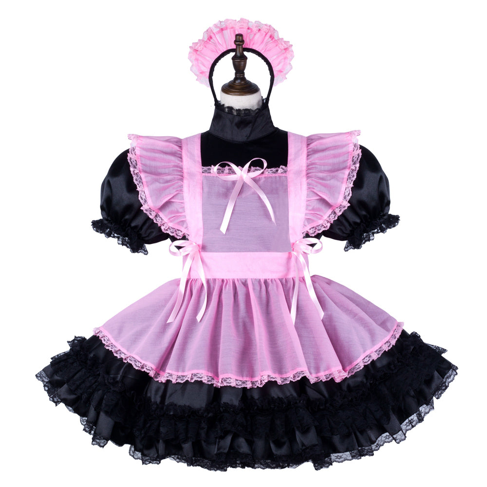 black satin dress G2332