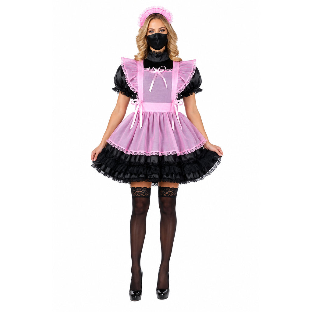 black satin dress G2332