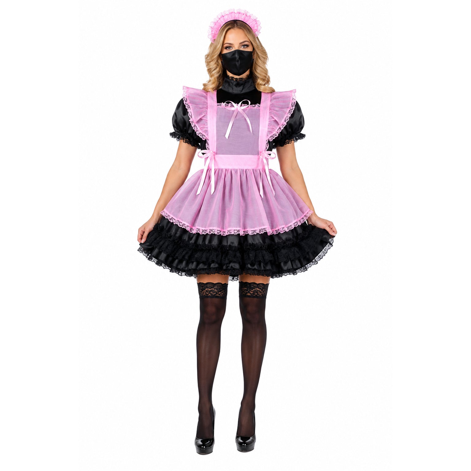 black satin dress G2332