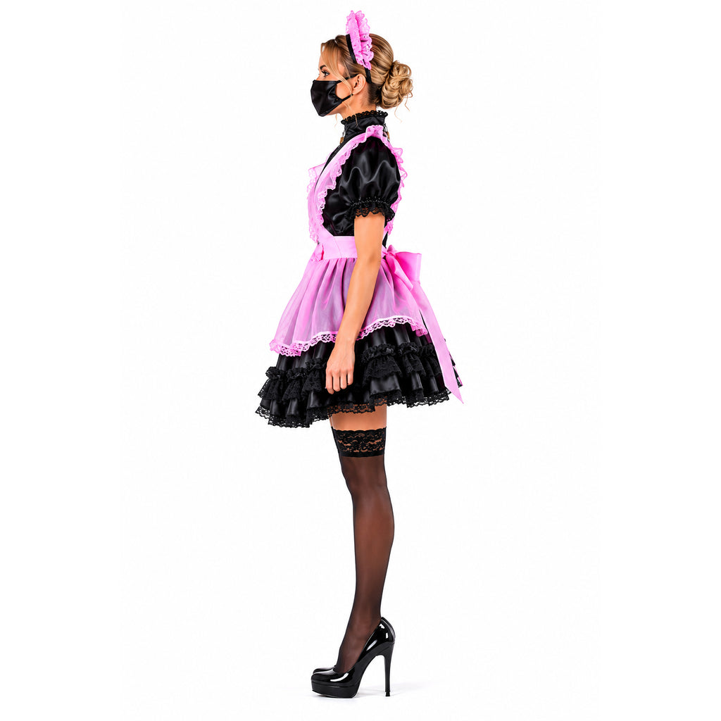 black satin dress G2332