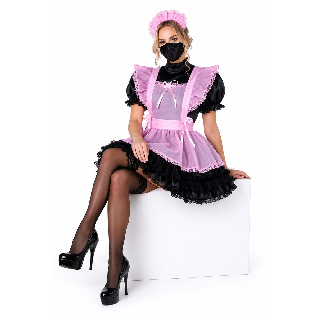 black satin dress G2332