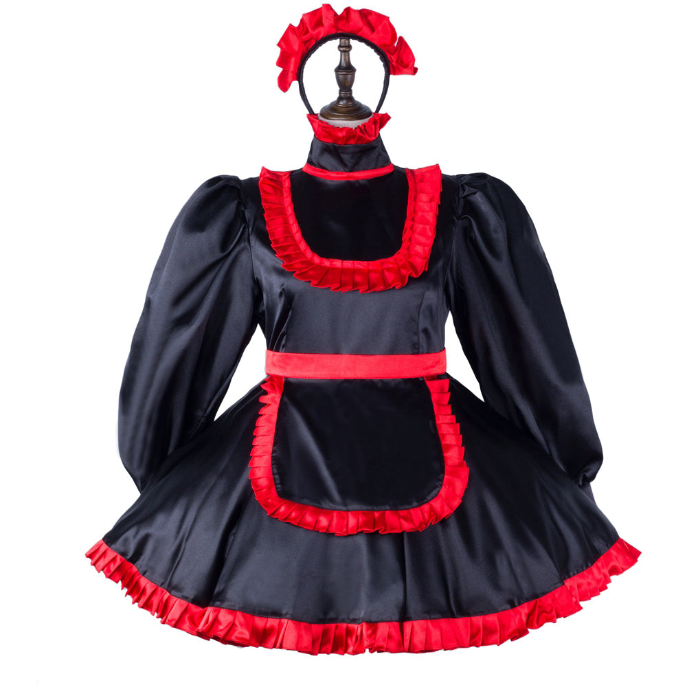 black satin dress G2333