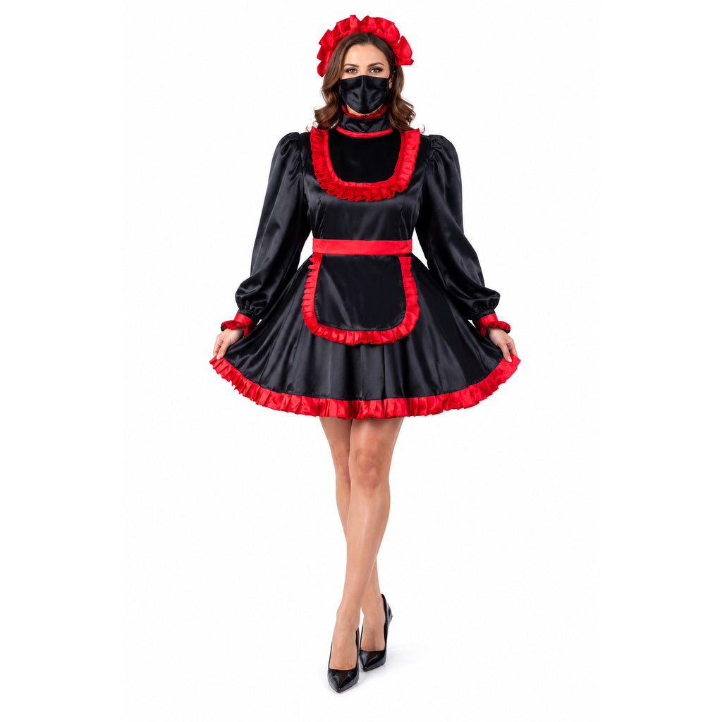 black satin dress G2333