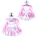 pink satin dress G2341
