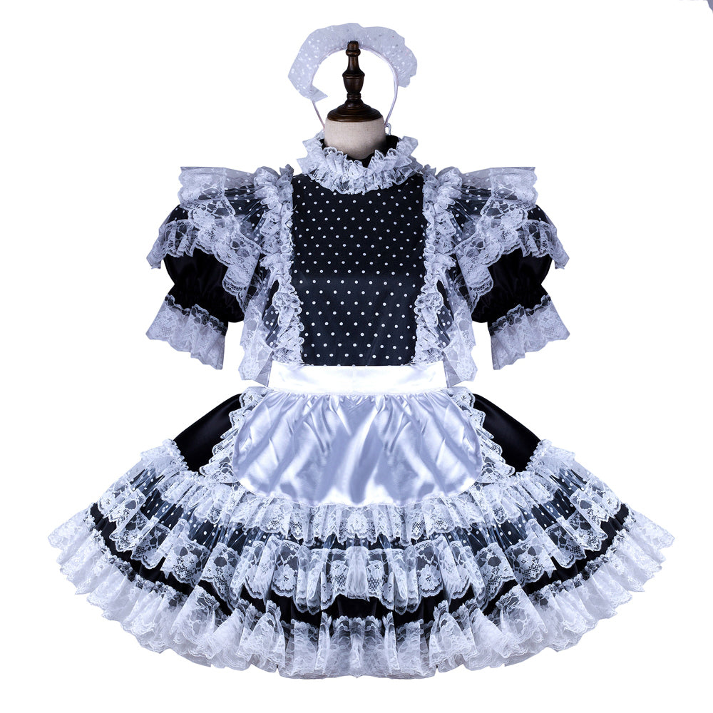 black satin dress G2349