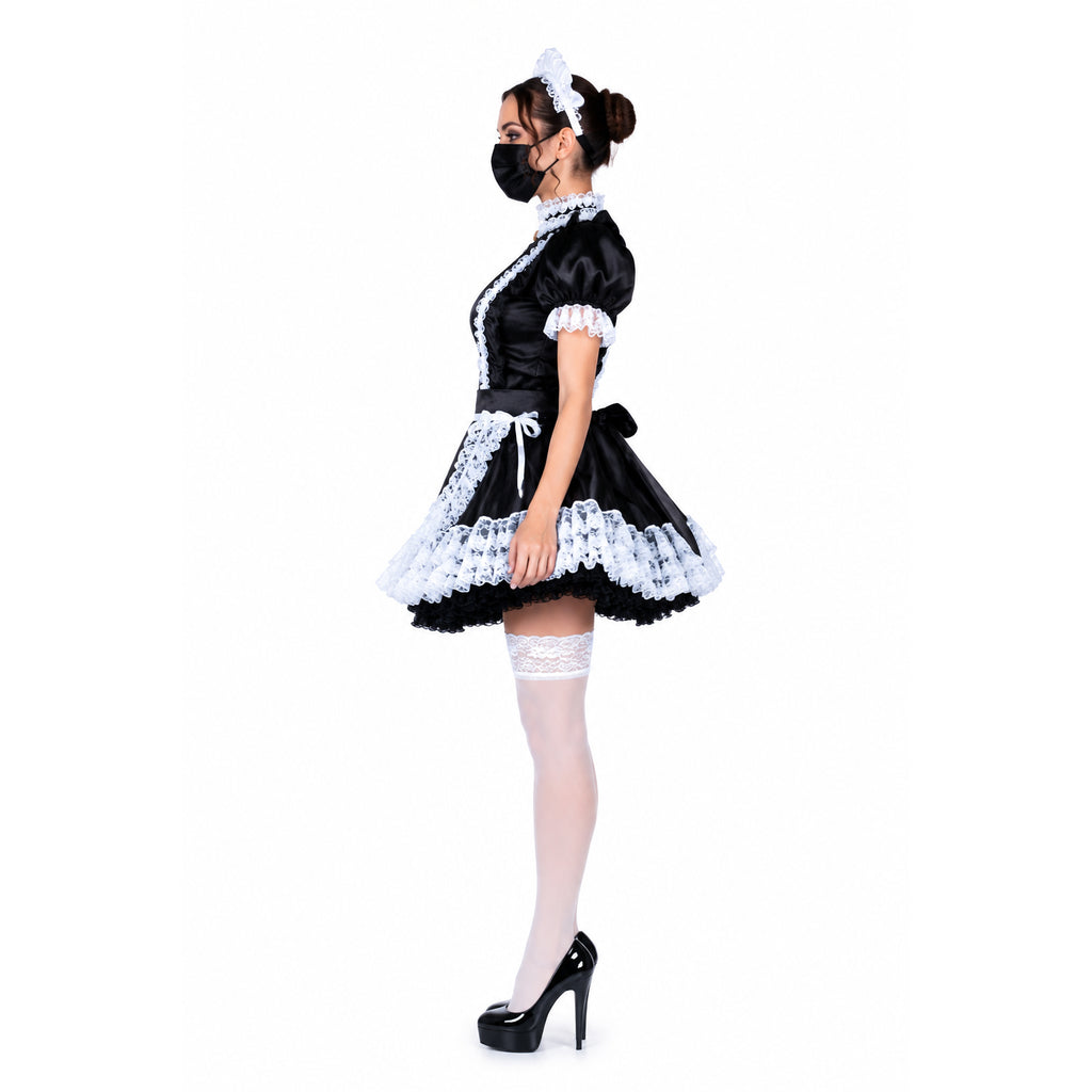 black satin dress G2351