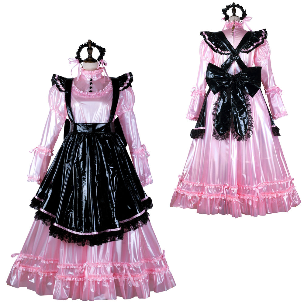 pink clear pvc dress G2352