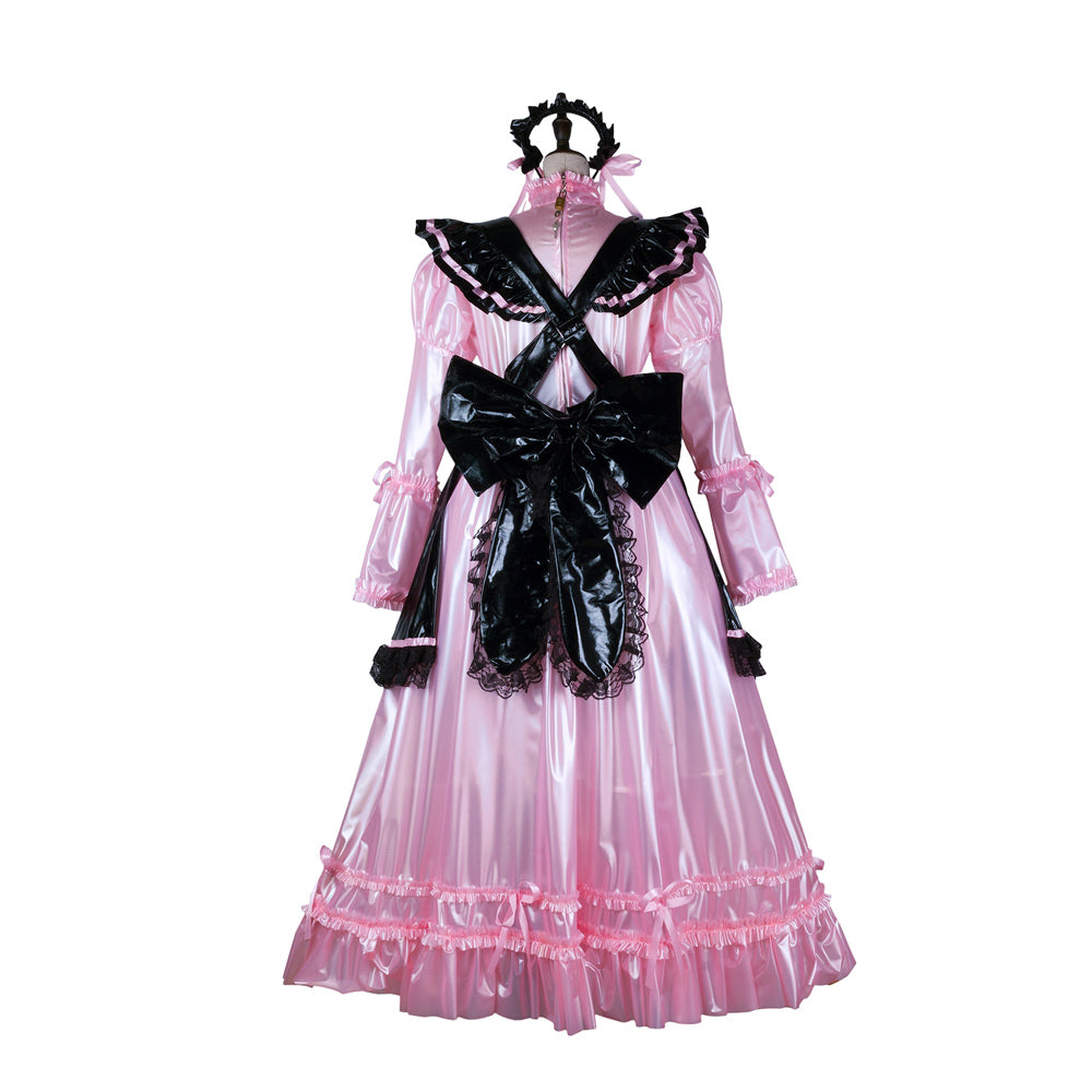 pink clear pvc dress G2352