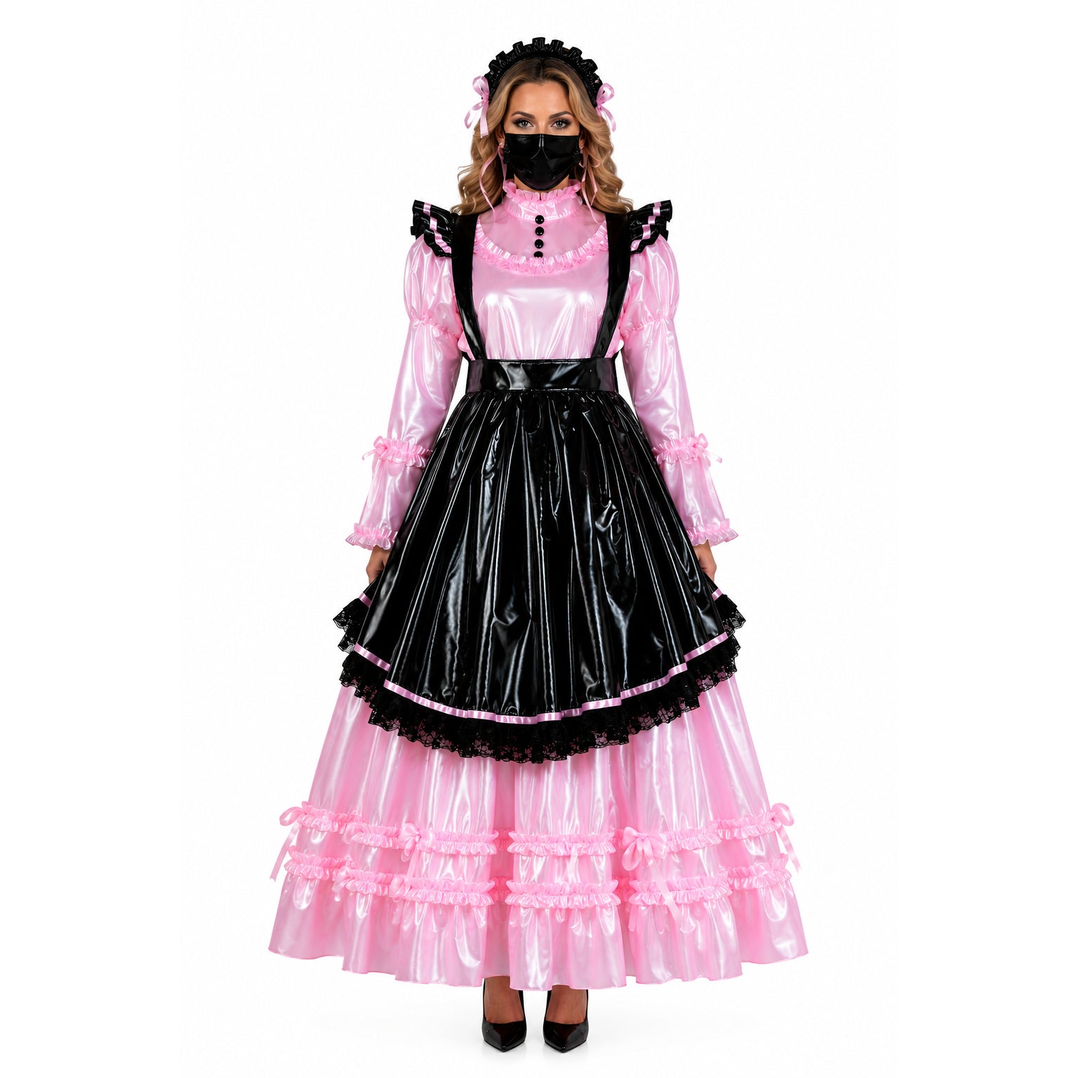 pink clear pvc dress G2352