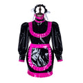 black heavy pvc dress G2353