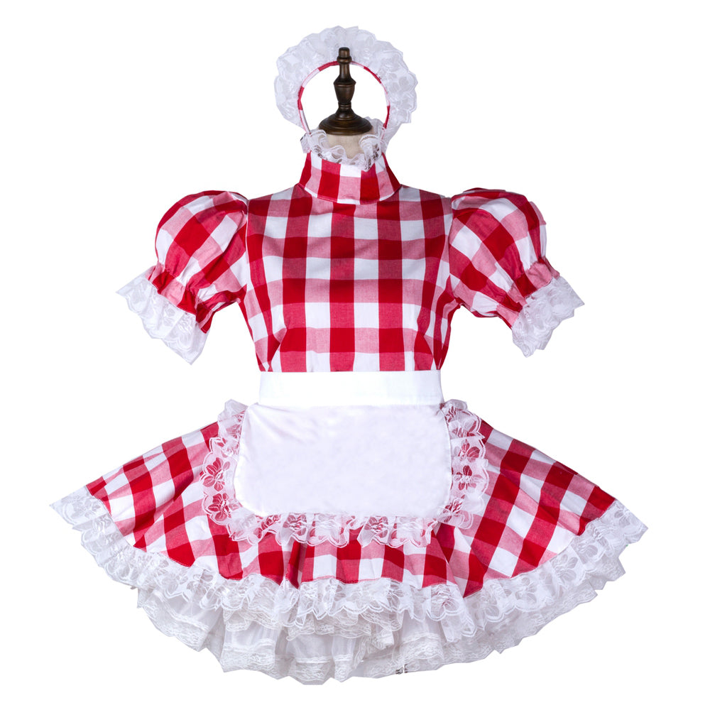 red cotton dress G2354