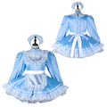 baby blue satin dress G2357